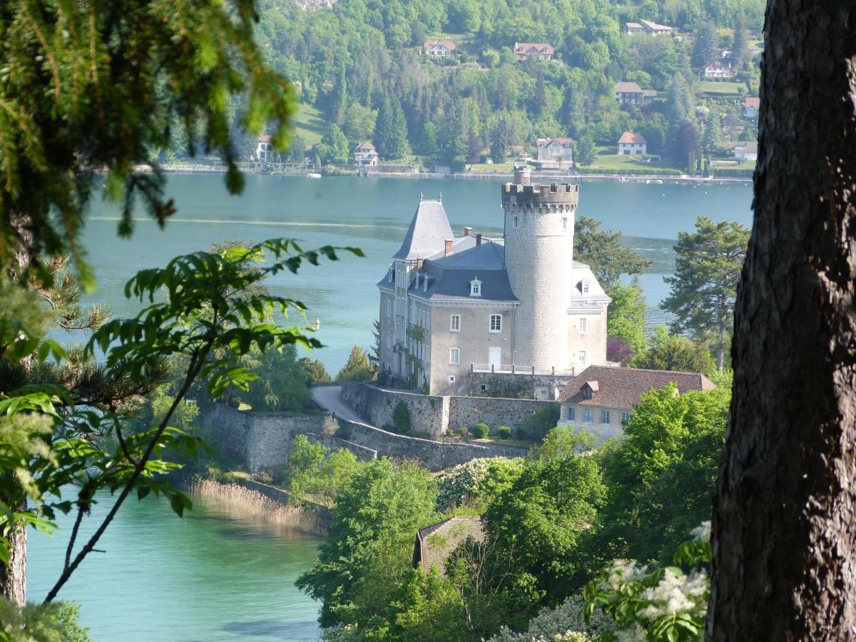 Au bord du lac d’Annecy, logement type Loft, dans résidence avec plage et ponton privée Duingt Esterno foto