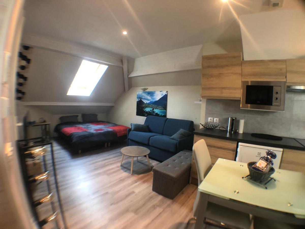 Au bord du lac d’Annecy, logement type Loft, dans résidence avec plage et ponton privée Duingt Esterno foto